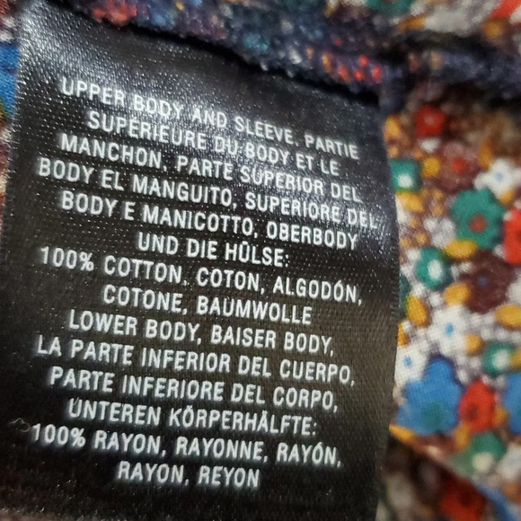 Anthropologie postmark chambray floral button up long sleeve shirt - Picture 6 of 7